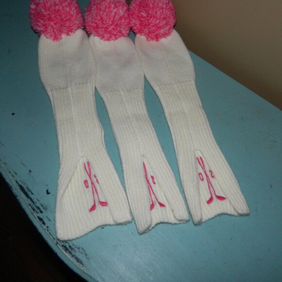 Mark & Graham Lot of 3 Knit Woolblend Golf Head Covers "SD"  (P-42) - Picture 4 of 6